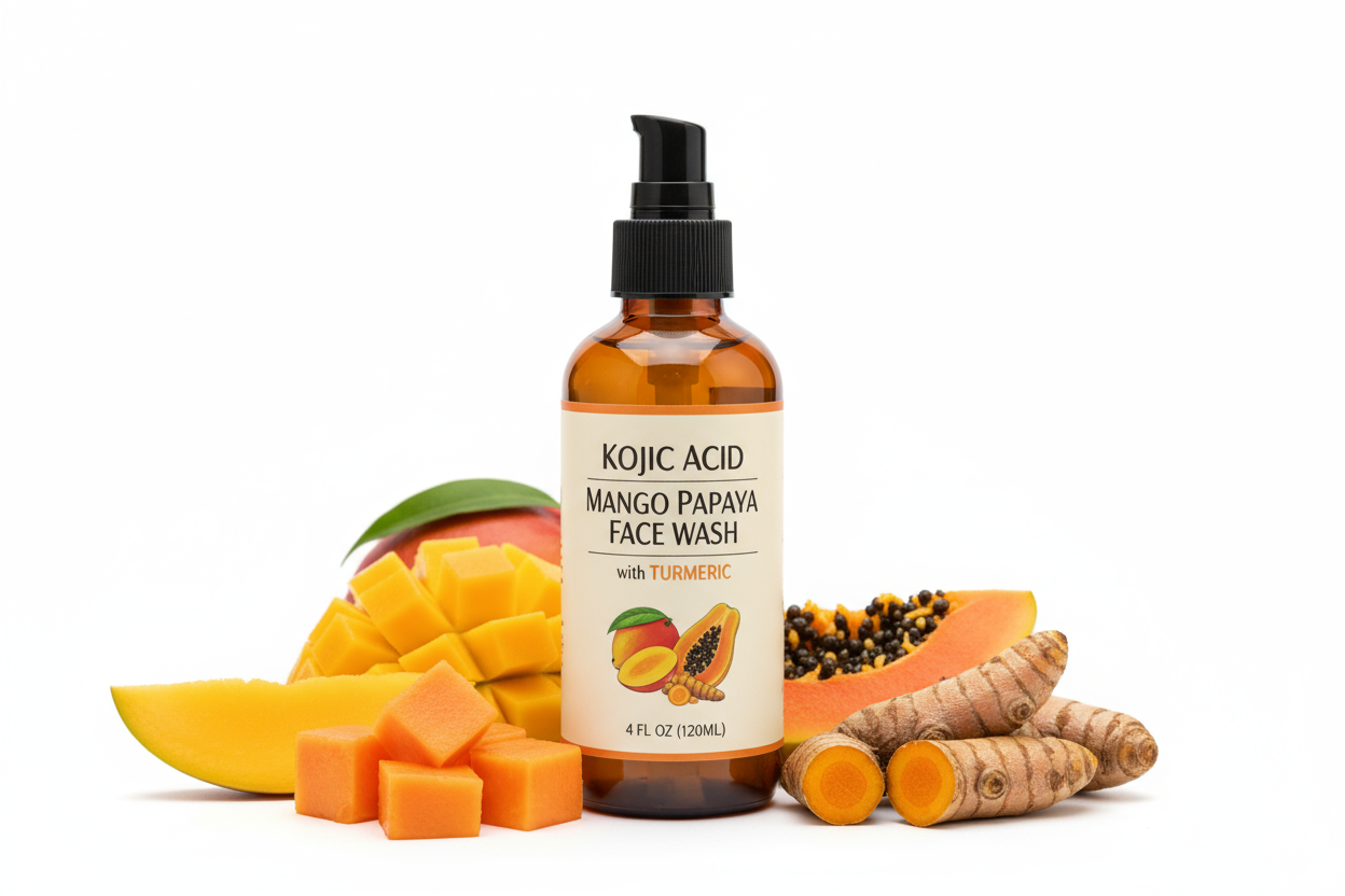 Kojic Acid Mango Papaya Face Wash with Turmeric