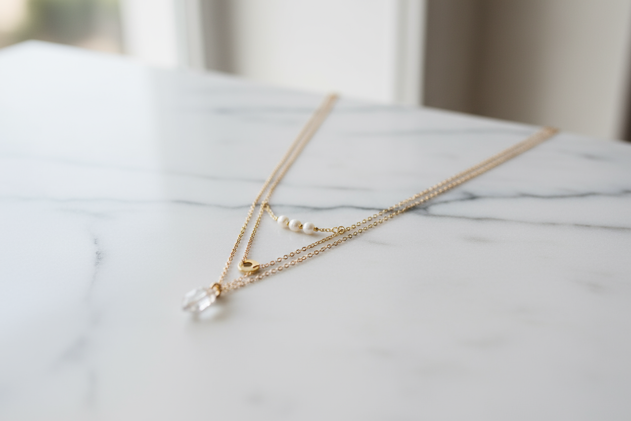 Layered Gold Necklace Set