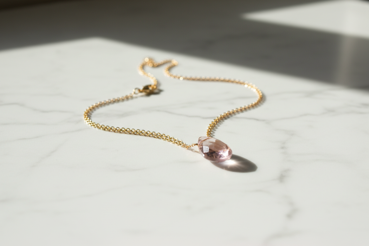 Rose Quartz Pendant Necklace